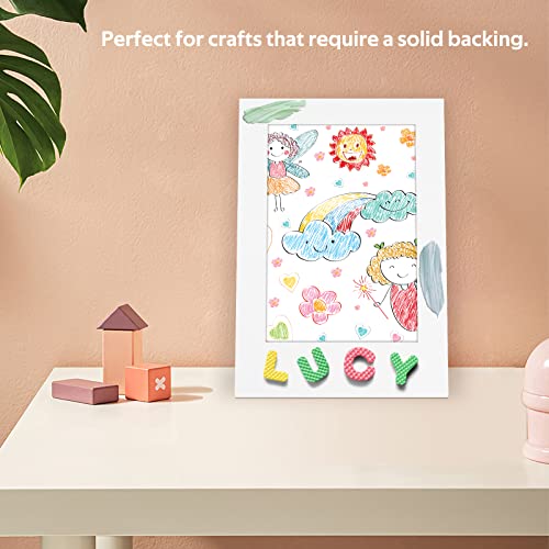 Image of Golden State Art 50 Pack 5x7 Corrugated Cardboard Sheets | 3mm Thick White Flat Square Inserts Layer Pads for Shipping, Mailing, Packaging or Art Crafts, Photo Backing (One-side White)
