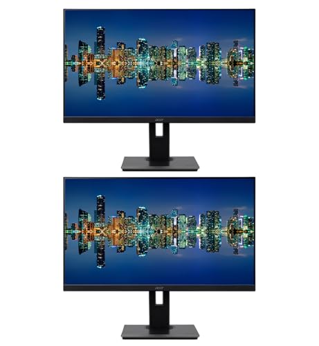 Image of Acer Vero B7 B277 E 27 inch 1080P Full HD IPS 100 Hz 4 ms Backlit Anti-Glare Widescreen LCD Monitor, 2-Pack Bundle with Adaptive Sync, Eye Care, VGA, HDMI, DisplayPort, Integrated Speakers