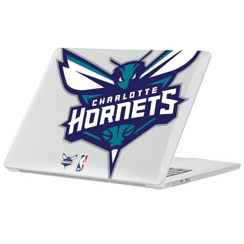 Coque MacBook Air 13.6" Charlotte Hornets pailletée transparente pour A2681/A3113
