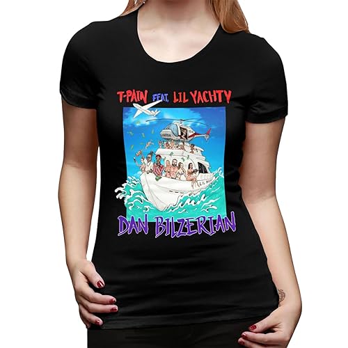 OWRIRWO Women's T-Shirt Lil Rapper Music Yachty Tops Crewneck Cotton Short Sleeve for Woman's...