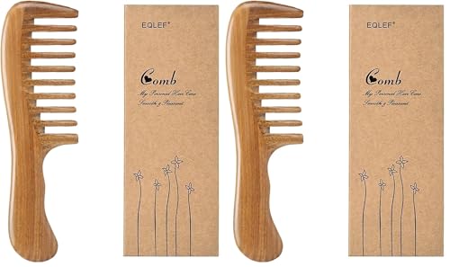 Peigne en bois de santal vert fait à la main pour sublimer les boucles