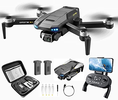 Dynoson GPS Professional Drones with 4K HD Camera for Adults Beginners, 2 Batteries for 50 Minutes Long Flight Time,5G Transmission WiFi FPV and Long Control Range Drone with Brushless Motor and Optical Flow Positioning,Auto Return Home,Intelligence Follows me,Include 2 Batteries