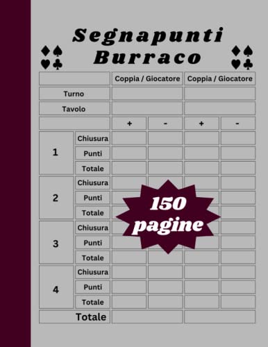  Il quaderno segnapunti del Burraco