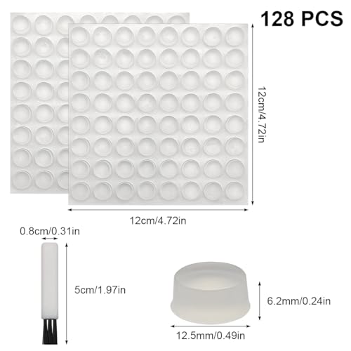 128 stickers protectores cilíndricos para teclado miniatura 2