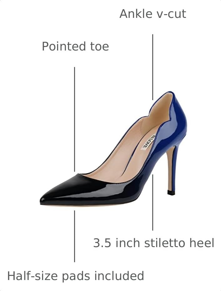 Image of JOY IN LOVE Pumps for Women 3.5 inch Stiletto High Heels Pointy Toe Pumps Shoes