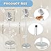 Norcoin 2 Pcs Vintage Microphone Prop Liftable Retro Microphone Prop Model Fake with Stand Plastic Classic Antique Mic Toy for Role Play Party Costume Stage Table Decorations Old Fashioned (Silver)