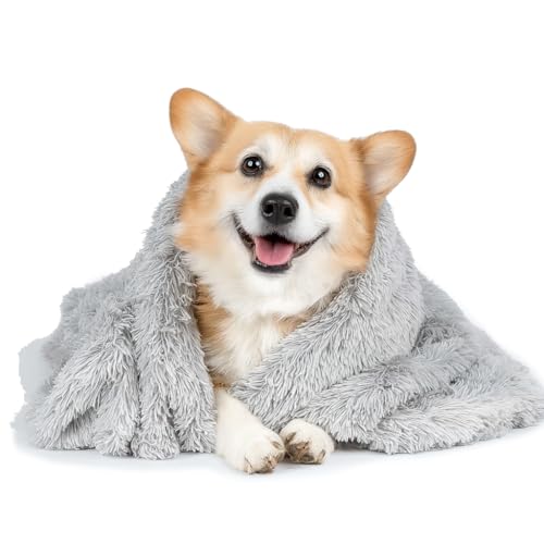 AEYAKA Couverture pour Chien et Chat Douce et Moelleuse – Plaid Double Face en Fausse Fourrure Lavable, Couverture Chaude et Douillette pour Animaux, Canapé...
