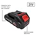 S7 21V Lithium Ion Battery, 2.0AH Rechargeable Battery with LED Indicator Light Compatible with Mini Chainsaws and Leaf Blowers