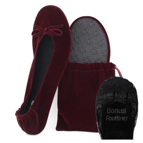 Product Image of the Silky Toes Velvet Foldable Flats for Women Purse Ballet Slippers Wedding/Travel Flat Shoe