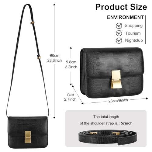 Crossbody Shoulder Bag for Women Cute Soft PU Leather Small Purse Handbags with Adjustable Strap3