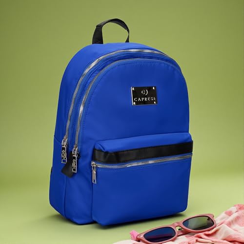 Image of Caprese Saturn Medium 15.6 Inch Laptop Backpack for Women with Adjustable Shoulder Straps & Multiple Compartments | Front Zip Pocket | Perfect for College, Office & Travel