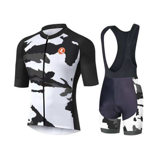 UGLY FROG MTB Completo Estivo da Ciclismo da Uomo, Abbigliamento da Ciclismo Manica Corta Traspiranti con Divise da Mountain Bike Imbottite con Gel 20D