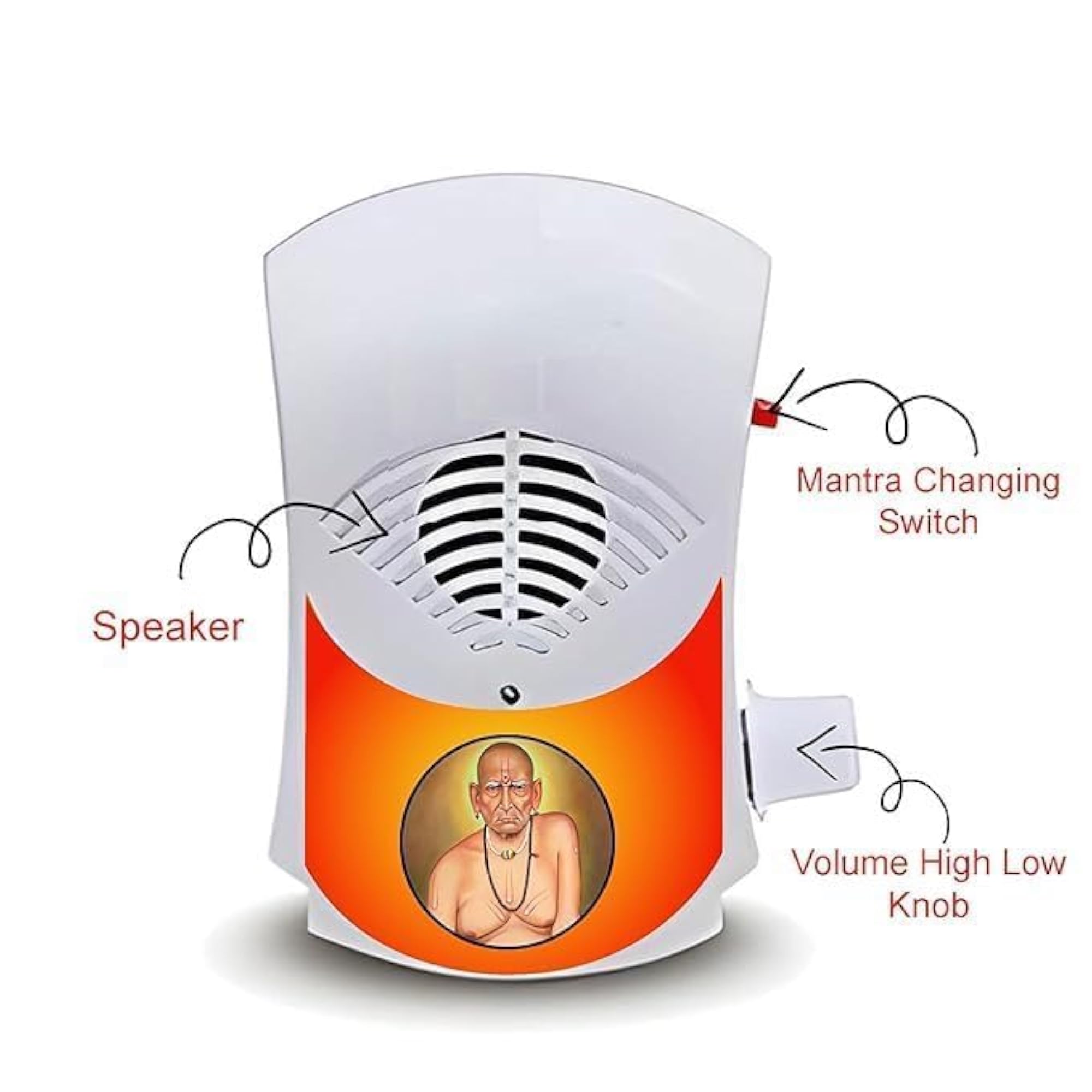 Hindu Religious Continuous Mantra Chanting Bell with LED Light