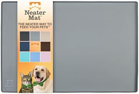 Neater Pet Brands Neater Mat Pet Mats for Food and Water, Cat & Dog Bowl Mat Waterproof Silicone, Feeding Tray, Dog Food Mats for Floors, Placemat w/Raised Edge for Under Bowls, 24