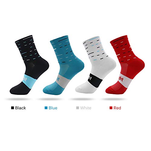 KKmoon Meias para ciclismo Meias para bicicleta que absorvem a umidade, masculino, feminino, esporti