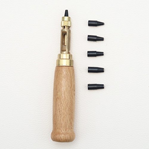 Supvox — 6 peças de perfurador de couro, ferramenta de perfuração de papel, ferramenta de encadernaç