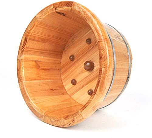 Baño de pies con masaje y cubeta de madera portátil miniatura 4