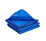 Toldo Reforzado Gramaje Lona Impermeable con Polietileno Azul Lona de protección (2X3METRO)