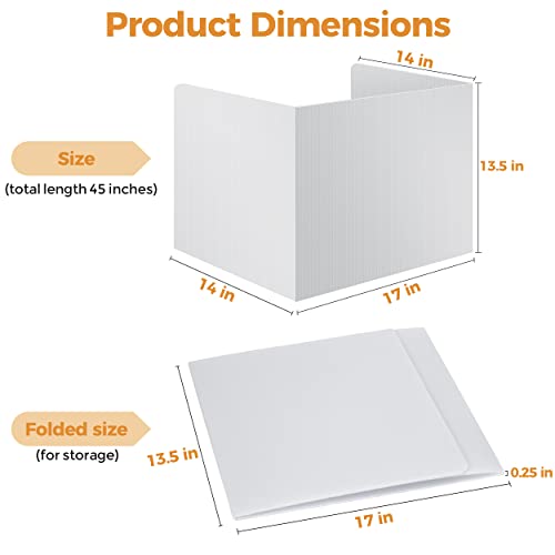 4-Pack Classroom Privacy Shields For Student Desks - Easy To Clean Plastic Desk Divider Folder Study Carrel Sneeze Guard For Student Testing Dividers Boards #TOP4