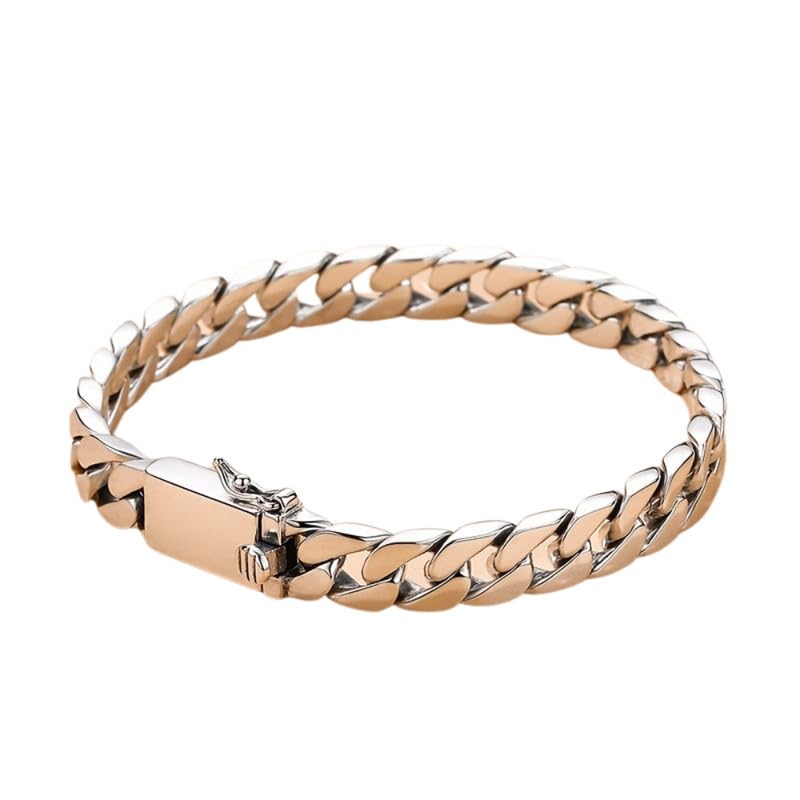 Mastyle® Men’s Cuban Chain Metal Bracelet Classic Stainless Steel Jewelry Polished Wrist Accessory Bracelet for Men