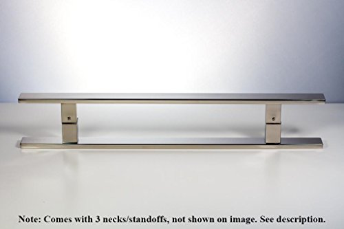 48 Inch Square Rectangle Flat Shape Stainless Steel Modern Contemporary Entry Door Handle Bar Ladder Pull Shower Glass Sliding Barn Door Interior Exterior Door Pull Push Chrome Mirror Polished Finish #TOP3