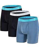 JINSHI Men Bamboo Rayon Comfort Underwear Boxer Briefs