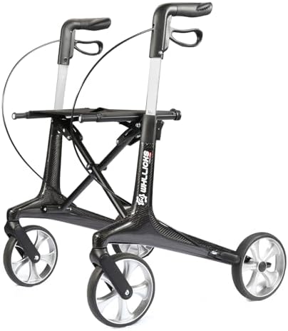 Amazon.com: Helavo Ultralight Carbon Fiber 4-Wheel Rollator Walker for ...