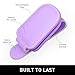 NPOOYI Sunglasses Holder for Car Visor, Magnetic Leather Sunglass Holder, Sun Visor Glasses Hanger Clip, Car Interior Accessories for Women Men, Fits Eyeglasses, Purple