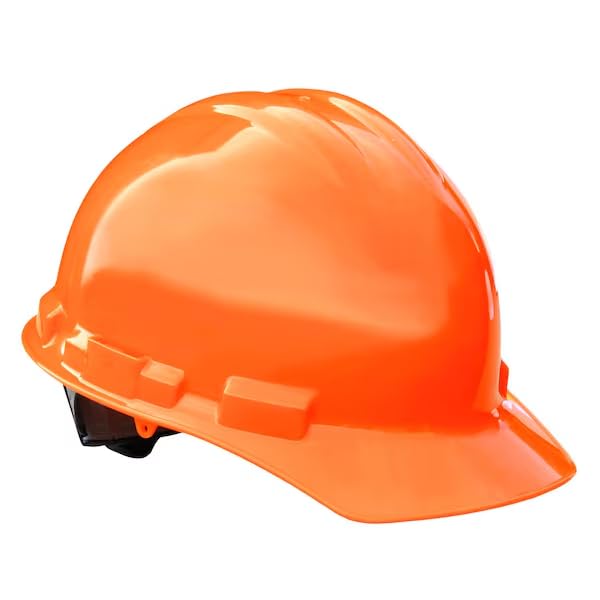 Hard Hat, HDPE, Type 1, Class E, Hi-Vis Orange, Mfr: GHR6-ORANGE-HV-A