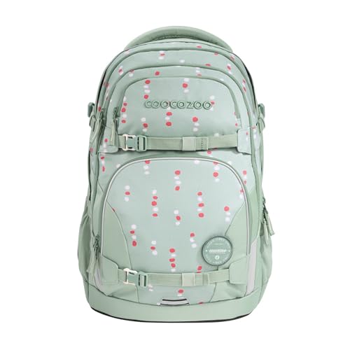 coocazoo Schulrucksack Porter „Dancing Dots”, Mint, ergonomischer &...