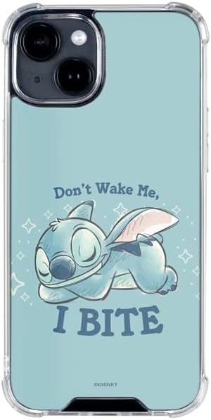 Skinit Clear Phone Case Compatible with iPhone 15 - Officially Licensed Disney Lilo and Stitch Stitch and Angel Design