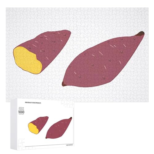 サツマイモ さつまいも 木製パズル パズル ジグソーパズル 娯楽 知育玩具 ストレス軽減 減圧 装飾 室内装飾 壁飾り 誕生日プレゼント 子供 大人 1000 PCS