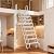 10 ft Wall-Mounted Folding Ladder, Attic Pull-Down Staircase System, 12-Step Loft Retractable Stairs, Suitable for Family Garages, Attics and Basements, Up to 660 Lbs (White, 10ft)