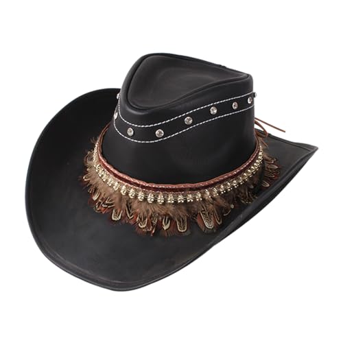 Chapeau Homburg à plumes kaki cadeau surprise idéal pour homme et femme