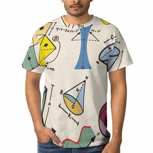 Tee shirt manches courtes homme col rond imprimé géométrique