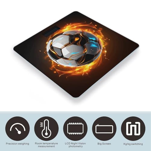 Báscula digital de baño con vidrio templado y pantalla LCD miniatura 3
