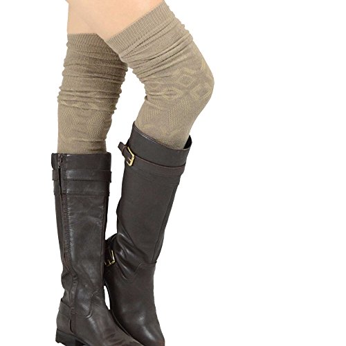 Image of Fashionable Cotton Slouchy Boot Socks for Women and Girls: Long Thigh Highs, Over-the-Knee Highs, and Knee Highs