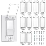 Tellegloww 10 Pack Light Switch Guard Cover Baby Child Proof Wall Light Switch Cover Guard for Rocker Protects...