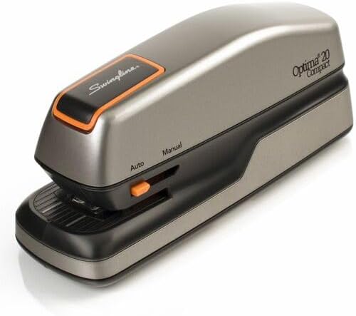 Swingline Electric Stapler, Optima Grip Dual Power, 20 Sheet Capacity, Silver (S7048207) (20, Silver)