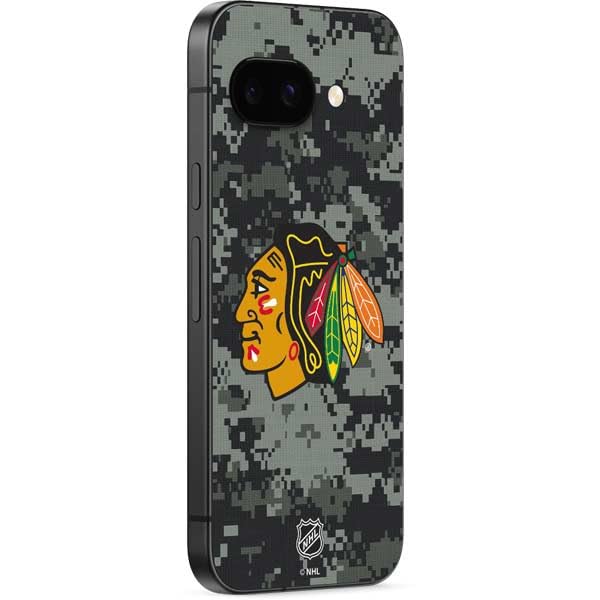 Skinit Decal Phone Skin Compatible with Google Pixel 9a - Officially Licensed NHL Chicago Blackhawks Camo Design