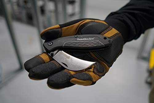 Southwire Faca de bolso HBKND2 Edgeforce Hawk Bill; lâmina de 6,6 cm; aço D2; acabamento de óxido pr