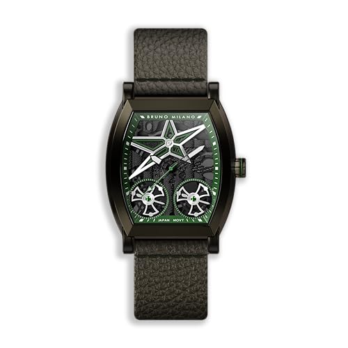 Image of BRUNO MILANO Creative Skeleton Watch with Spinning Wheels and Star Design for Men and Boys