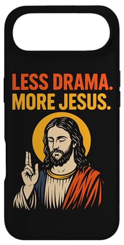 Less Drama More Jesus ���g�� ���B���e�[�W �L���X�g�� �M�� �A�[�g �X�}�z�P�[�X iPhone Air �p
