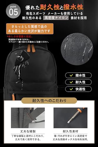 Flechazo リュック メンズ レディース バッグ 大容量 15.6インチPC 防水 リュックサック 大容量 超軽量 盗難防止 通学 通勤 人気 高校生 旅行 の商品画像 5