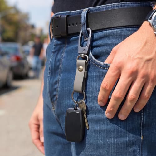 Image of THE MEN THING - Stylish Multicolor Stainless Steel Keychain for Men & Boys (FORGECLIP GREY)