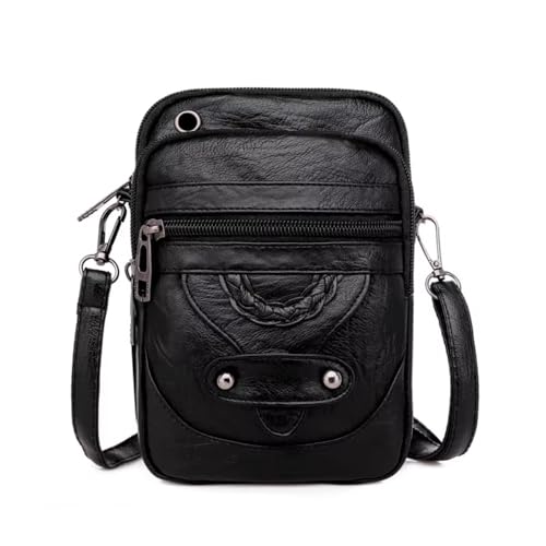Multi-Function Messenger Bag,Double Layer Wallet Pouch,Casual Crossbody Bag,Mini Sling Messenger Bag,Phone Chest Bag for Men Women