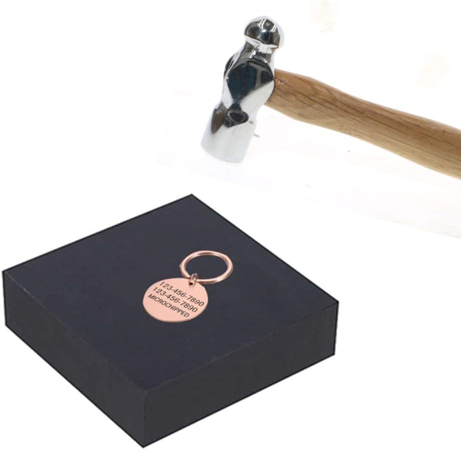 Jewelry Making Kits - Rubber Bench Block (4x4in) with Jewelry Hammer,Metal Stamping kit,Jewelry Tools for Jewelry Repairs, Jeweler's Rubber Stamping Block - Image 6