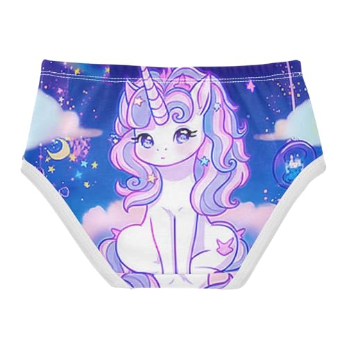 Cotton Toddler Girls Underwear Cute Cartoon Unicorn Pink Purple Girl Panties Cute Animal Undies Kids Briefs 2t2