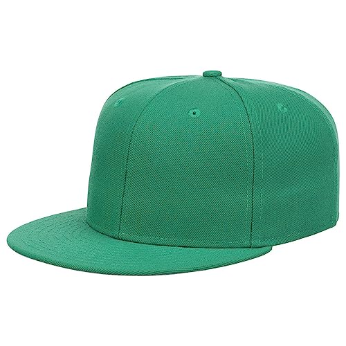 Image of Lids Blank Full Court w /Colored Under Visor Fitted Cap Kelly Green 7 5 /8