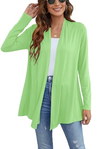 Image of Ladlop Women's Lightweight Open Front Cardigans Long Sleeve Casual Soft Drape Fall Cardigan